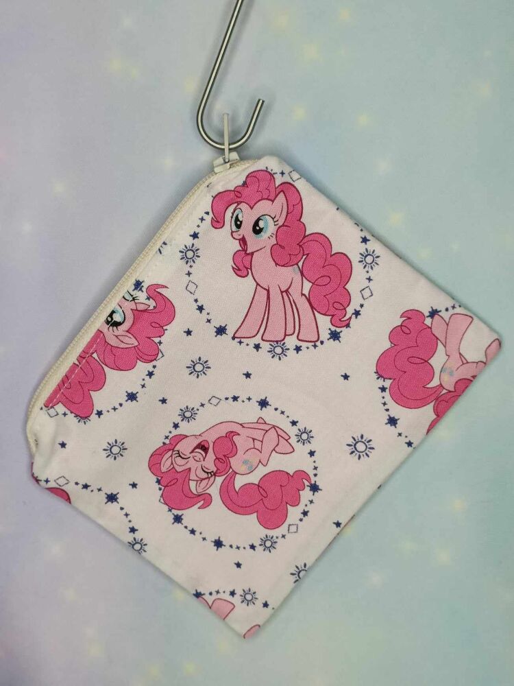 Zip Pouch Made With Pinkie Pie Inspired Fabric