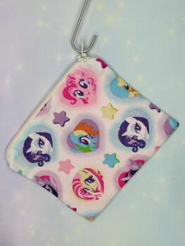 Zip Pouch Made With Pony Hearts Inspired Fabric