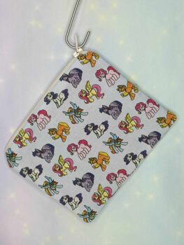 Zip Pouch Made With Gen 4 Mane 6 Inspired Fabric