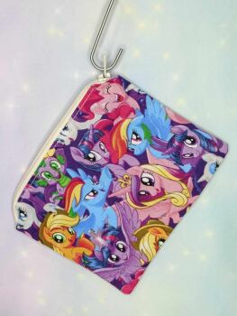 Zip Pouch Made With Gen 4 Packed Ponies Inspired Fabric
