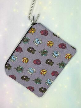 Zip Pouch Made With Gen 4 Villains Inspired Fabric