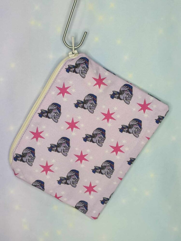 Zip Pouch Made With Twilight Sparkle Inspired Fabric