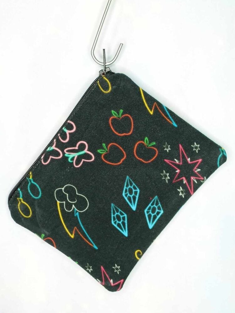 Zip Pouch Made With Cutie Marks Inspired Fabric : CMB
