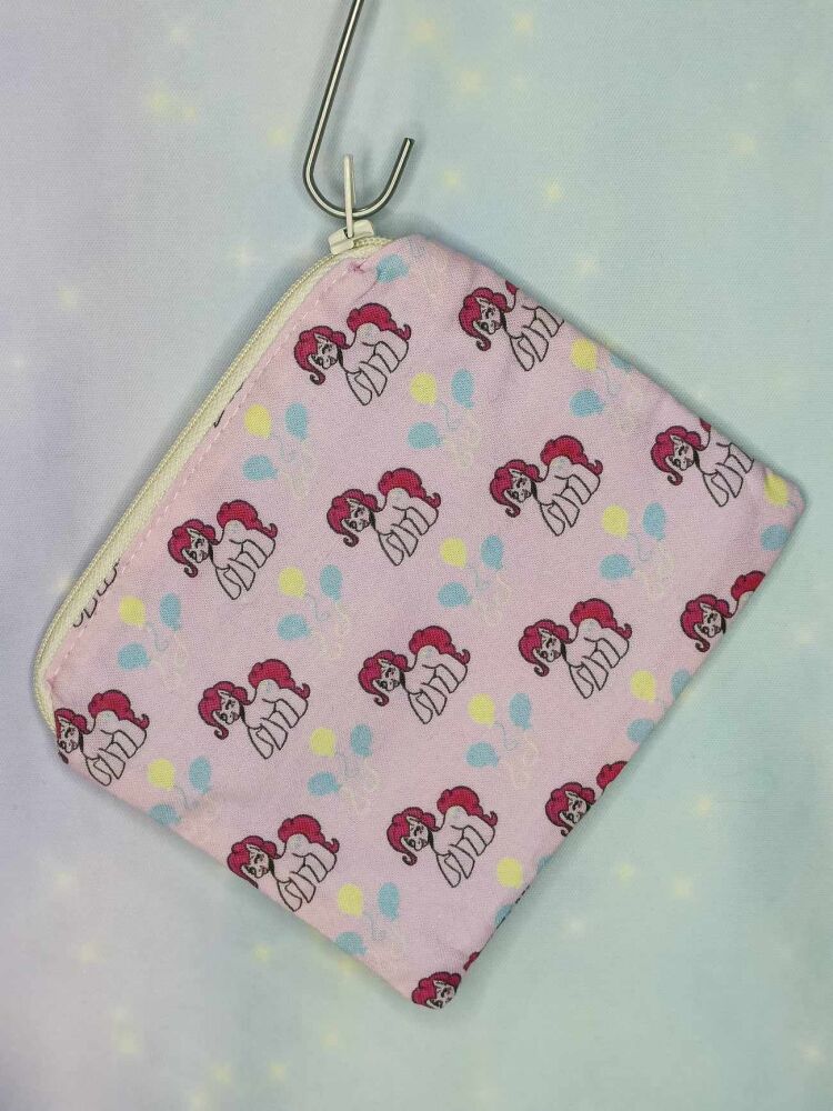 Zip Pouch Made With Pinkie Pie Inspired Fabric