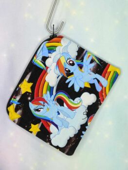 Zip Pouch Made With Gen 4 Rainbow Dash Inspired Fabric : RB