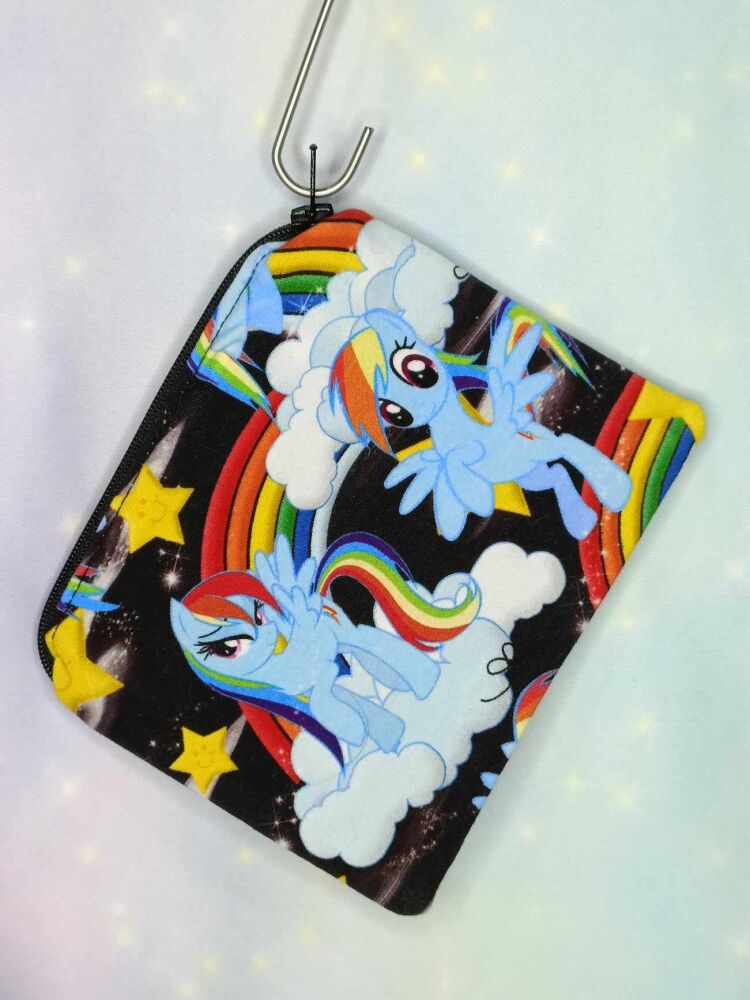 Zip Pouch Made With Rainbow Dash Inspired Fabric : RB