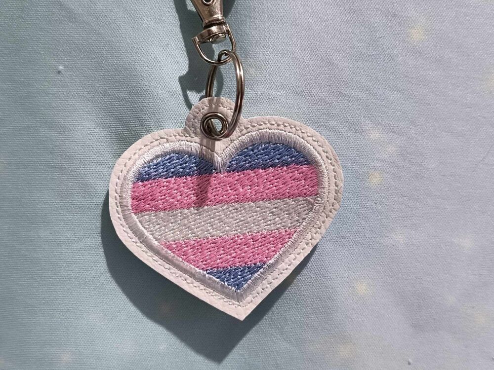 Transgender Heart keyring