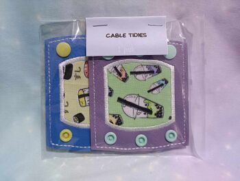 Cable Tidies 2 Pack Bubble Tea and Sushi Themed