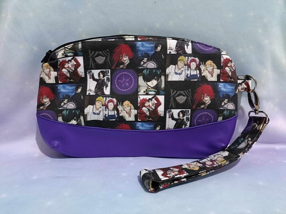 Clutch Bag Made With Black Butler Inspired Fabric