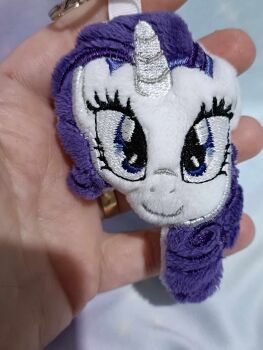 My Little Pony Inspired Plushie Head Keyring - Rarity