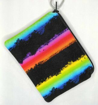 Zip Pouch Made With Stripes Inspired Fabric