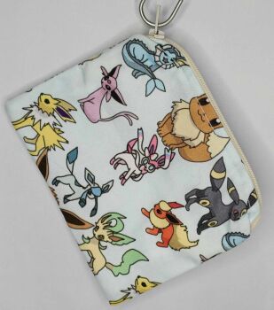 Zip Pouch Made With Pokemon Inspired Fabric - PEB