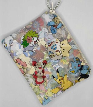 Zip Pouch Made With Pokemon Inspired Fabric - PF
