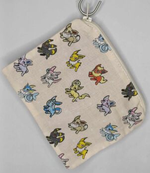 Zip Pouch Made With Pokemon Inspired Fabric - PEC