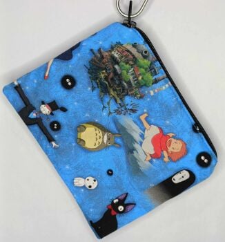 Zip Pouch Made With Studio Ghibli Inspired Fabric - SGB