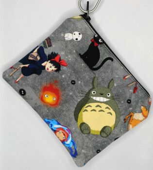 Zip Pouch Made With Studio Ghibli Inspired Fabric