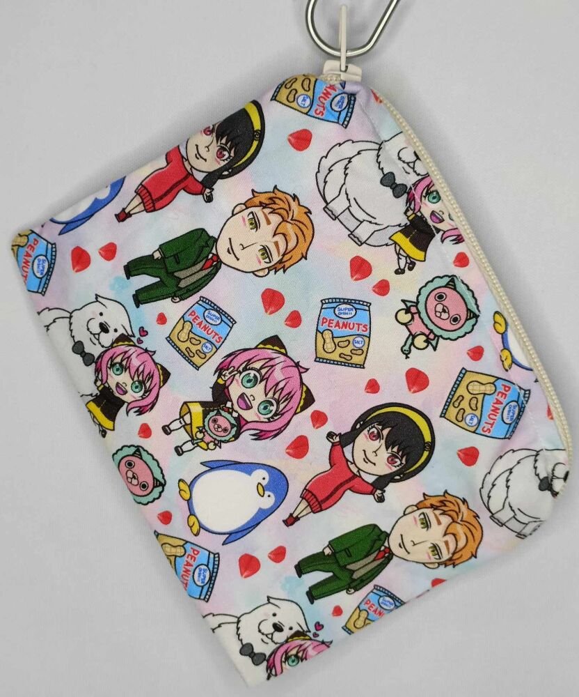 Zip Pouch Made With Spy X Family Inspired Fabric
