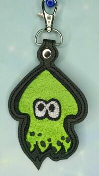 Splatoon Inkling Inspired Embroidered Keyring :IG
