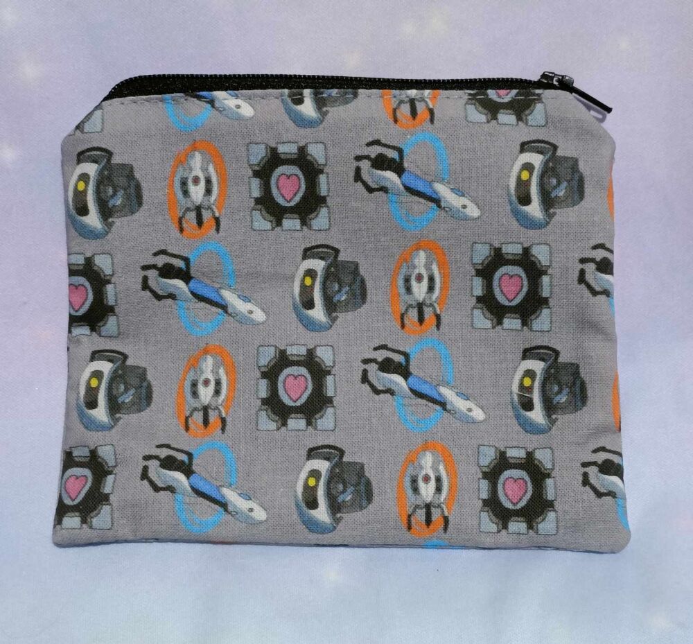 Portal Inspired Zip Pouch