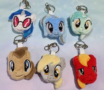My Little Pony Inspired Plush Head Keyrings