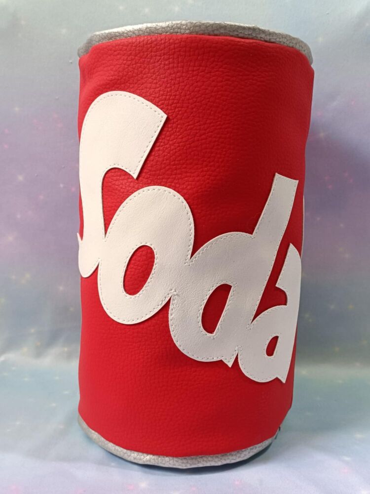 Faux Leather Soda Can Fursuit Prop with Pocket