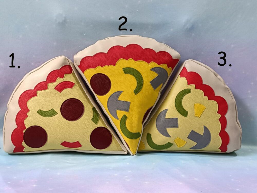 Faux Leather Pizza Slice Props With Storage