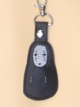 SG No Face (Kaonashi) Inspired Embroidered Keyring