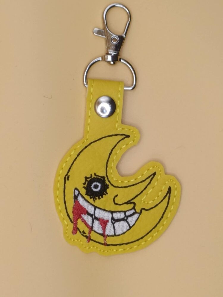 Soul Eater Moon Inspired Embroidered Keyring