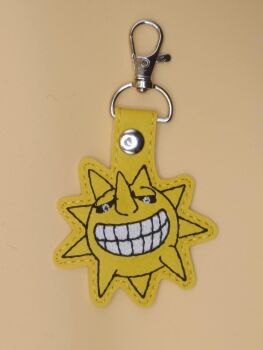 Soul Eater Sun Inspired Embroidered Keyring