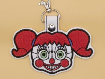 FNAF Circus Baby Inspired Embroidered Keyring
