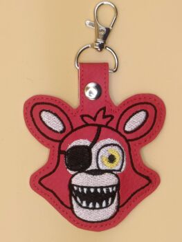 FNAF Foxy Inspired Embroidered Keyring
