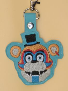 FNAF Glamrock Freddy Inspired Embroidered Keyring