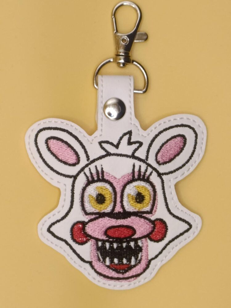 FNAF Mangle Inspired Embroidered Keyring