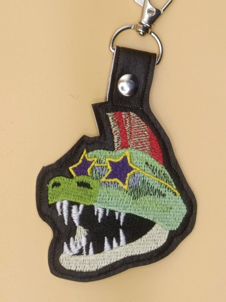 FNAF Glamrock Monty Inspired Embroidered Keyring