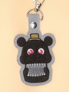 FNAF Nightmare Freddy Inspired Embroidered Keyring