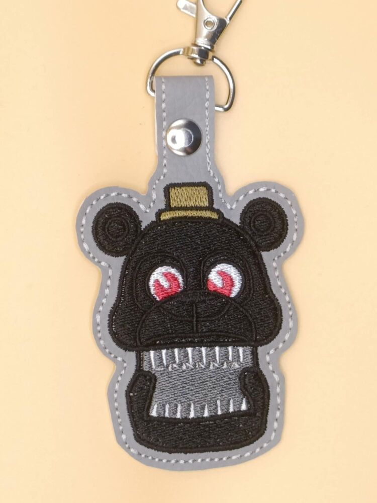 FNAF Nightmare Freddy Inspired Embroidered Keyring