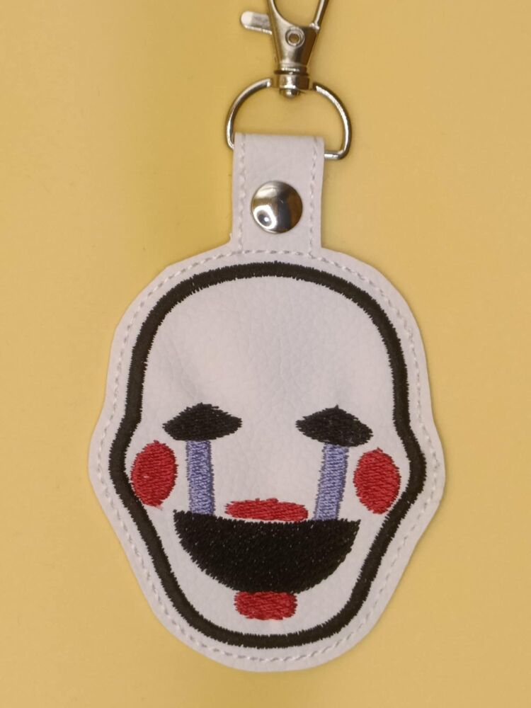FNAF Puppet Inspired Embroidered Keyring