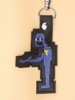 FNAF Purple Guy Inspired Embroidered Keyring