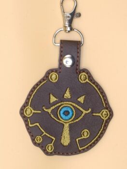 LOZ Sheikah Eye Inspired Embroidered Keyring