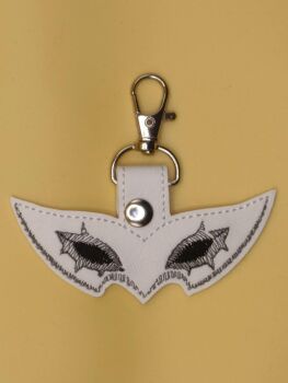 P5 Joker Mask Inspired Embroidered Keyring