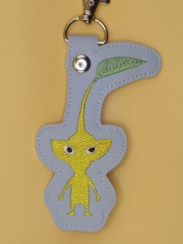 Pikmin Inspired Embroidered Keyring