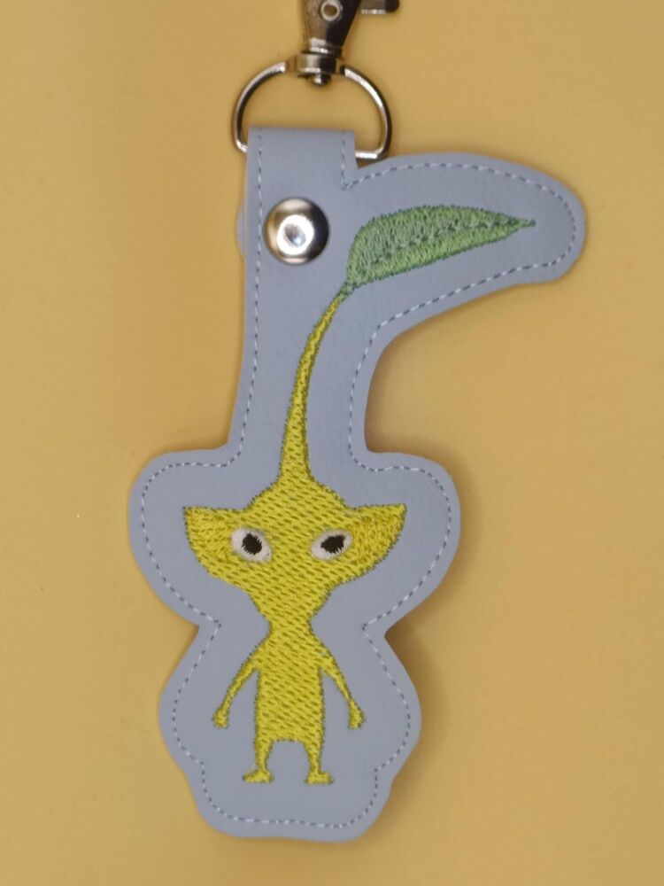Pikmin Inspired Embroidered Keyring