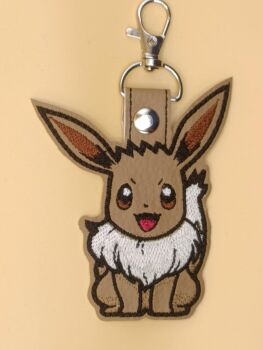 Pokemon Eeveelution Eevee Inspired Embroidered Keyring