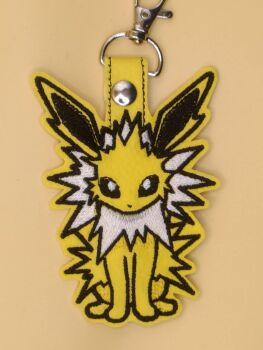 Pokemon Eeveelution Jolteon Inspired Embroidered Keyring