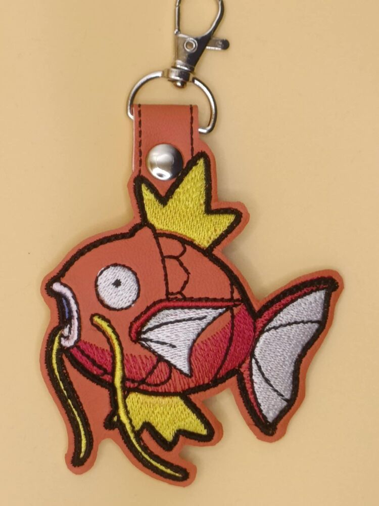 Pokemon Magikarp Inspired Embroidered Keyring