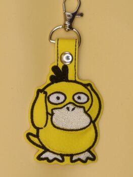 Pokemon Psyduck Inspired Embroidered Keyring