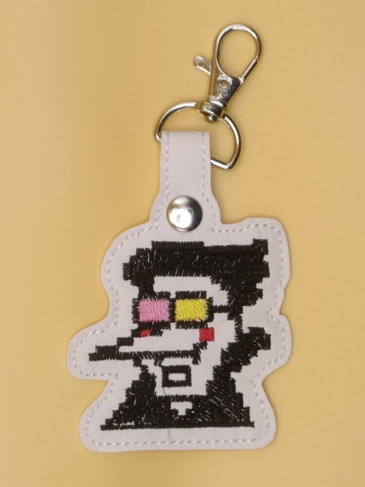 Deltarune Spamton Inspired Embroidered Keyring