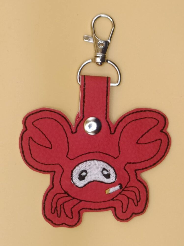 TF2 Spy Crab Inspired Embroidered Keyring (r)
