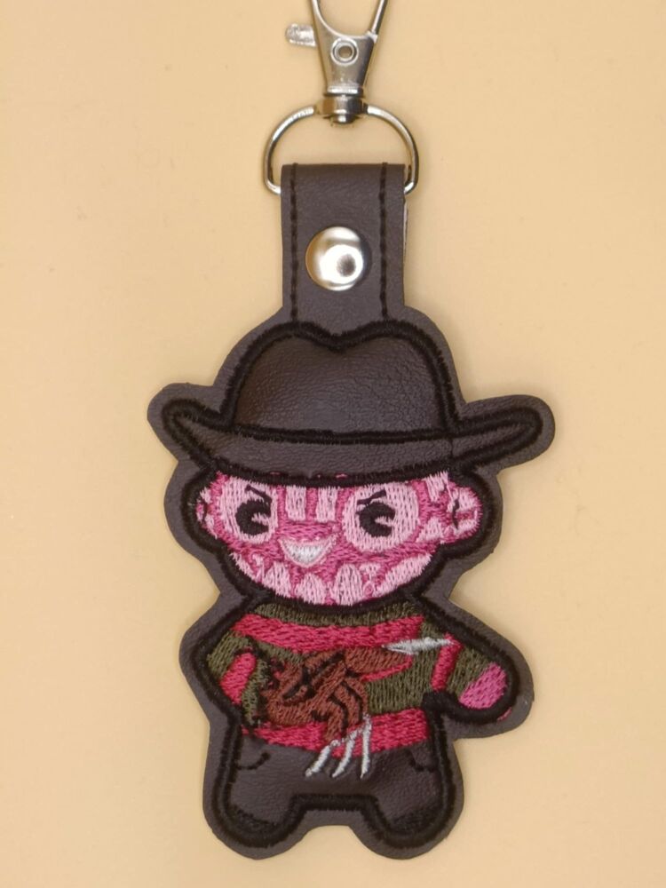 Freddy Inspired Embroidered Keyring