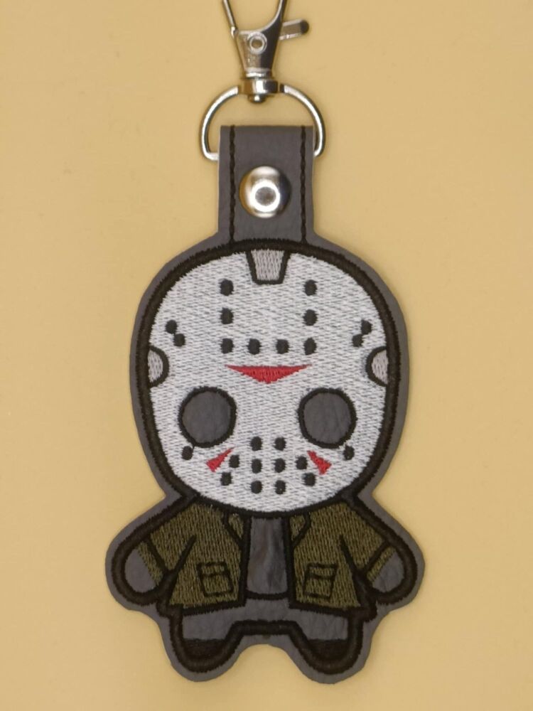 Jason Inspired Embroidered Keyring
